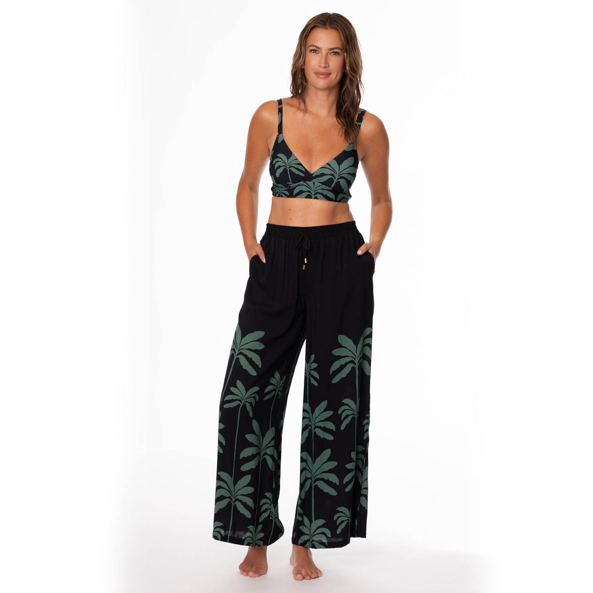 TROPICAL PALMS JOSEPHINE PULL ON PANT– Jantzen