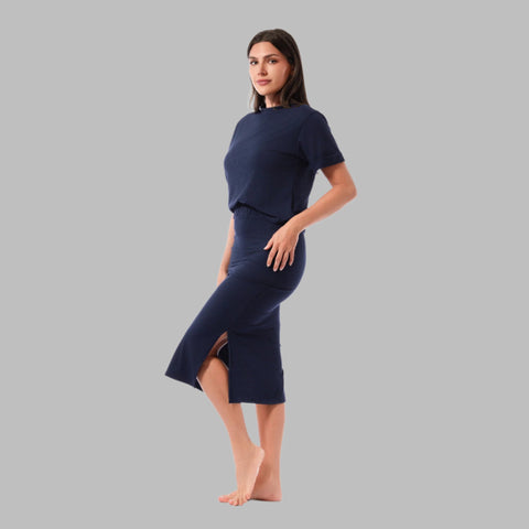 RILEY SIDE SLIT MIDI SKIRT