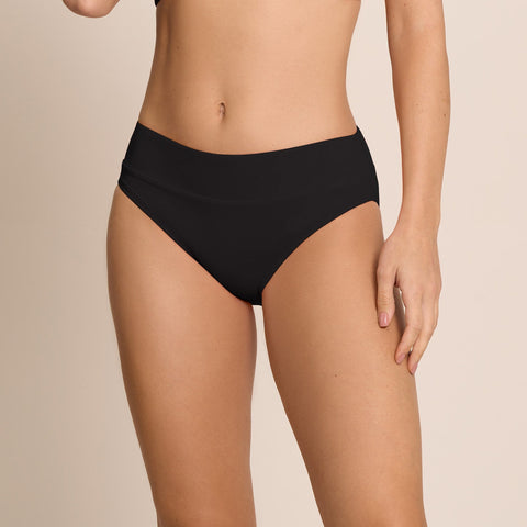 Agnes Banded Hipster swim bottom in black