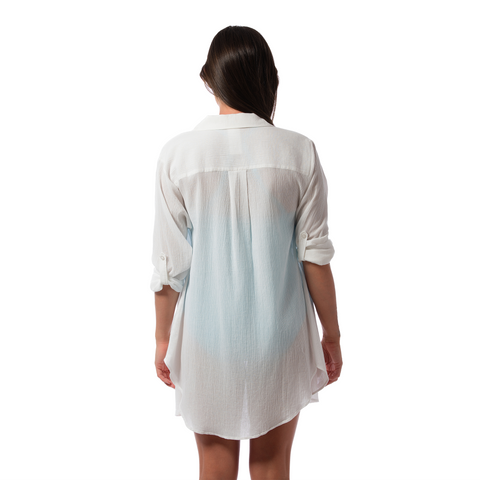 MARIE HIGH-LOW SHIRT COVERUP