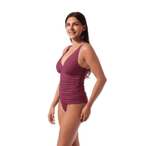 AMBER V-NECK TANKINI TOP