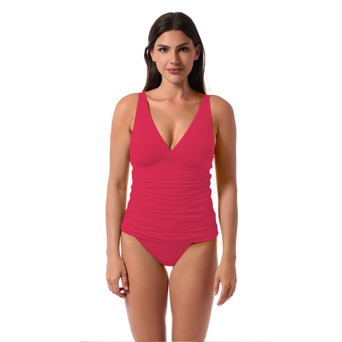 AMBER V-NECK TANKINI TOP