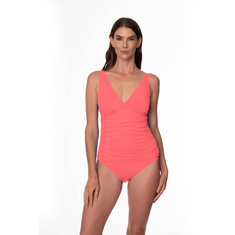 AMBER V-NECK TANKINI TOP