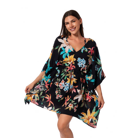 GARDEN PARTY JUNE SHORT TUNIC COVER UP