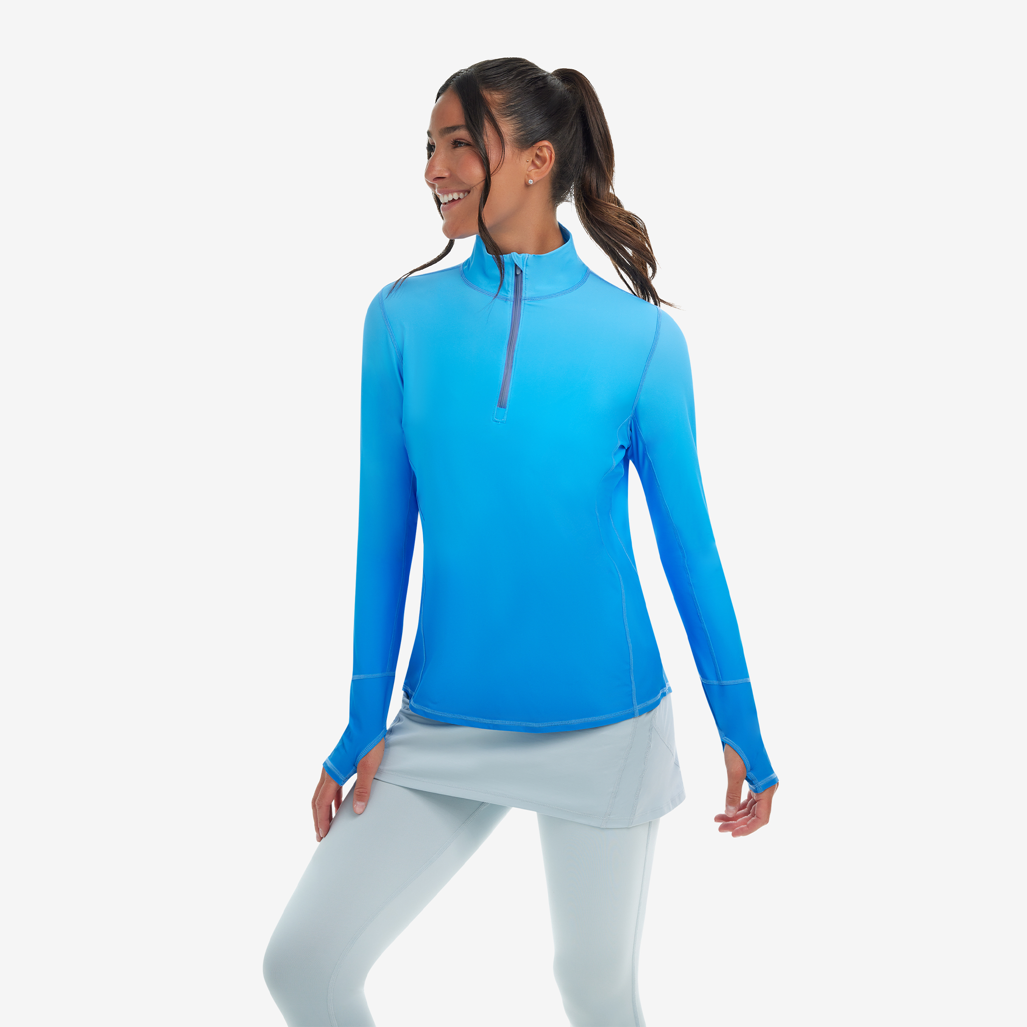 INFINITY RELAXED MOCK ZIP TOP– Jantzen