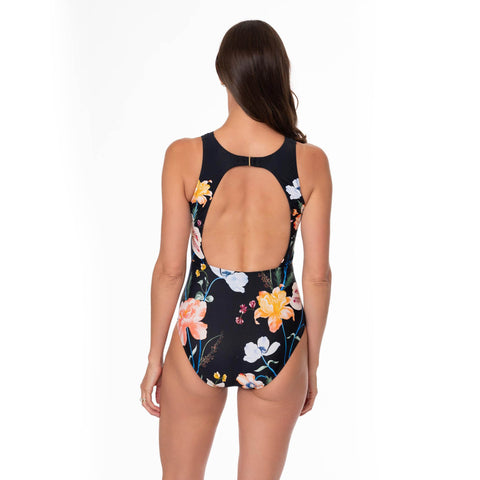 BLOOMING FLOWERS FARRAH HIGH NECK ONE PIECE