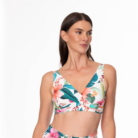 HAWAIIAN SUNRISE VERA SURPLICE BRA TOP
