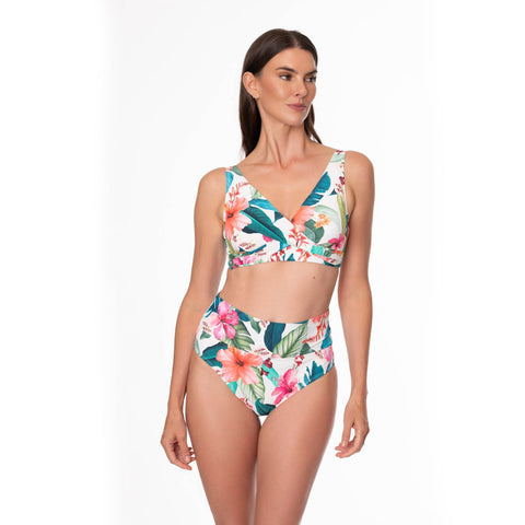 HAWAIIAN SUNRISE VERA SURPLICE BRA TOP
