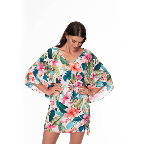 HAWAIIAN SUNRISE JUNE SHORT TUNIC