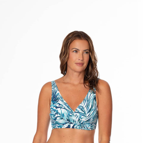 PALM CAMOUFLAGE VERA SURPLICE BRA TOP