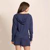 2 PIECE LOUNGE SET NAVY - HOODIE AND SHORT SET