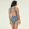 PAISLEY PUZZLE HIGH NECK ONE PIECE